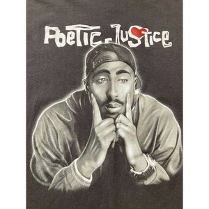 Vintage T-shirt Poetic Justic, Tupac, grey M/L